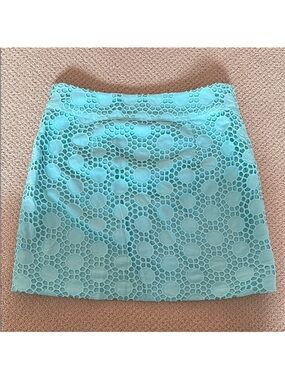 Vineyard Vines Cotton Women's Lace Blue Skirt Size 8